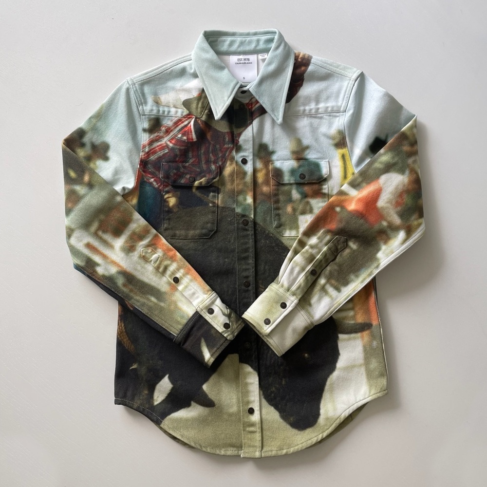 Bull Rider Landscape Western Shirt - Calvin Klein Est. 1978